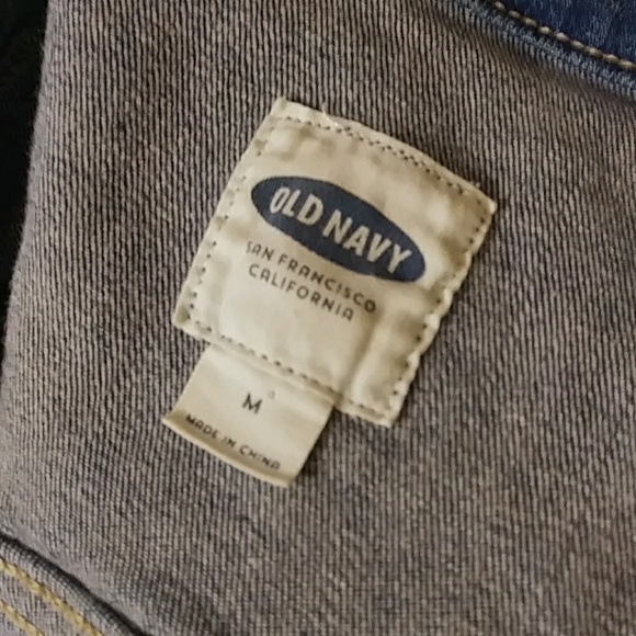 Old Navy Women's Medium Jean Denim Jacket Silver Buttons EUC - Picture 5 of 6
